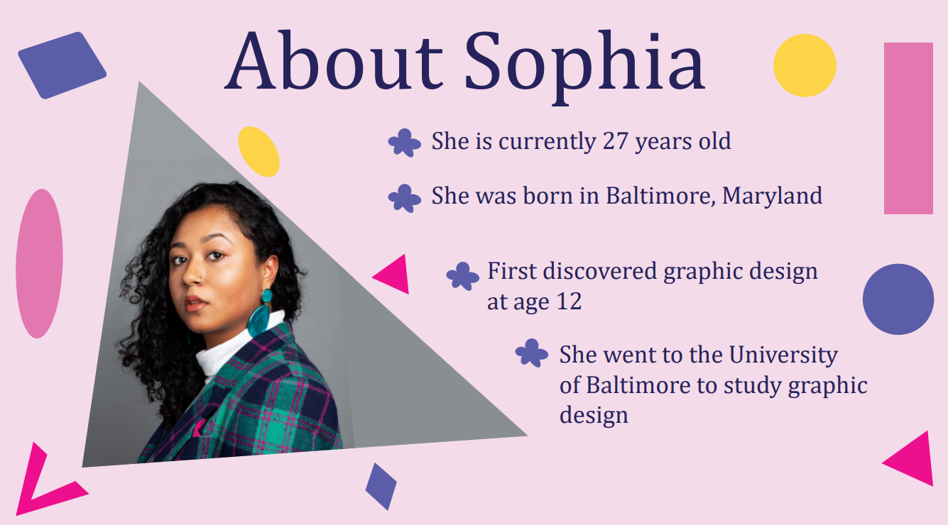  The About Slide of Sophia Yeshi